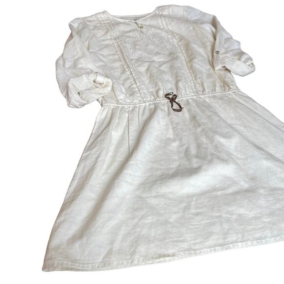 Massimo Dutti Girls Ivory Dress Lined Long Sleeve Size 13-14 Years - Picture 3 of 10